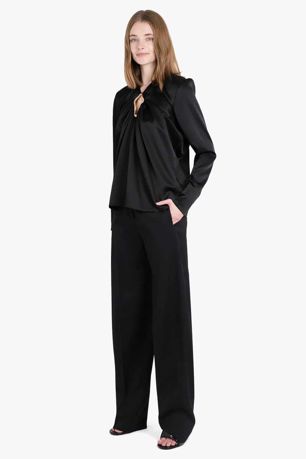 JAGGER LONG COOL WOOL PANTS | BLACK