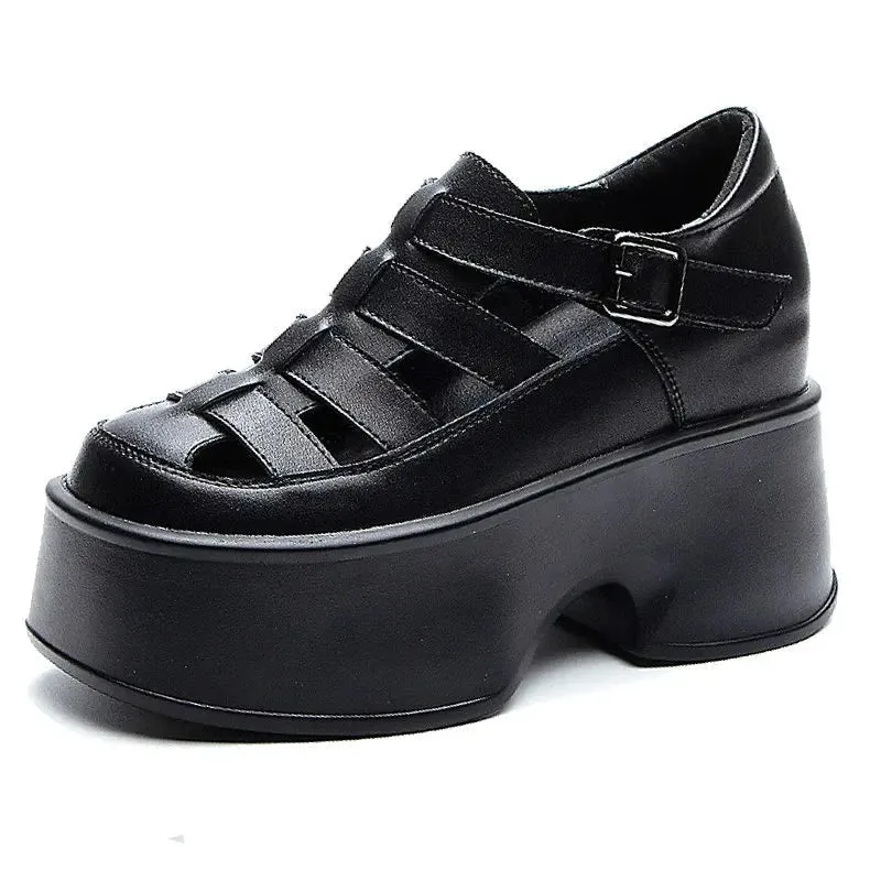Joskaa 2024 New Platform Wedge Chunky Sandals