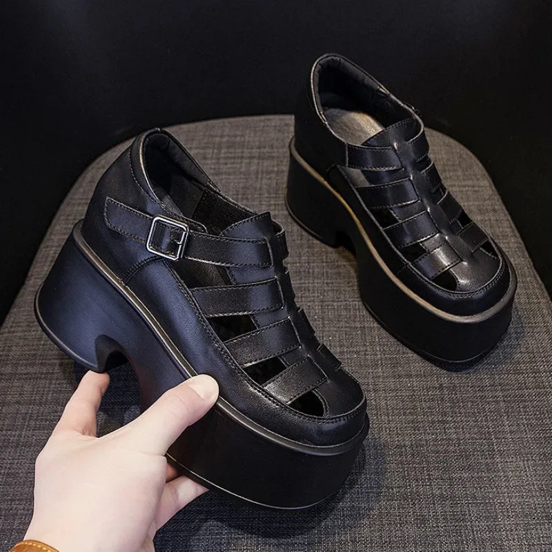 Joskaa 2024 New Platform Wedge Chunky Sandals