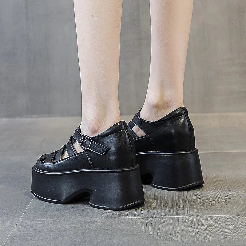 Joskaa 2024 New Platform Wedge Chunky Sandals