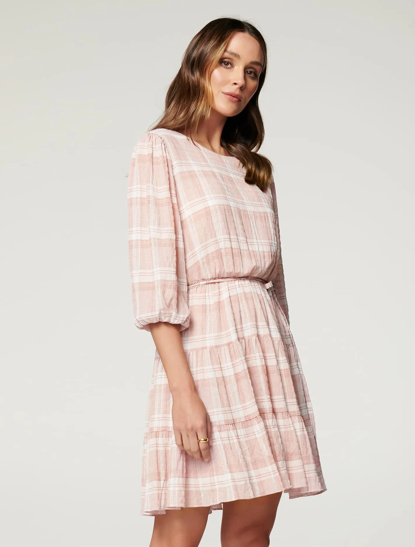 Kendall Check Skater Dress