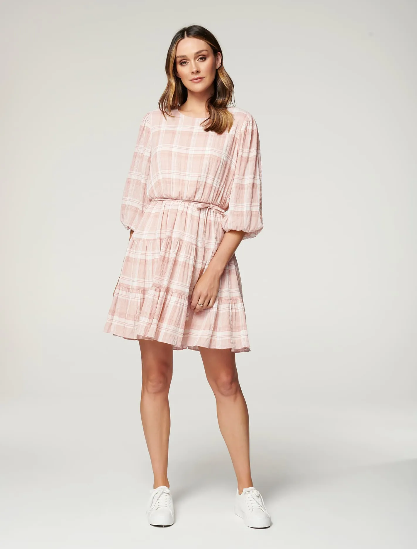 Kendall Check Skater Dress