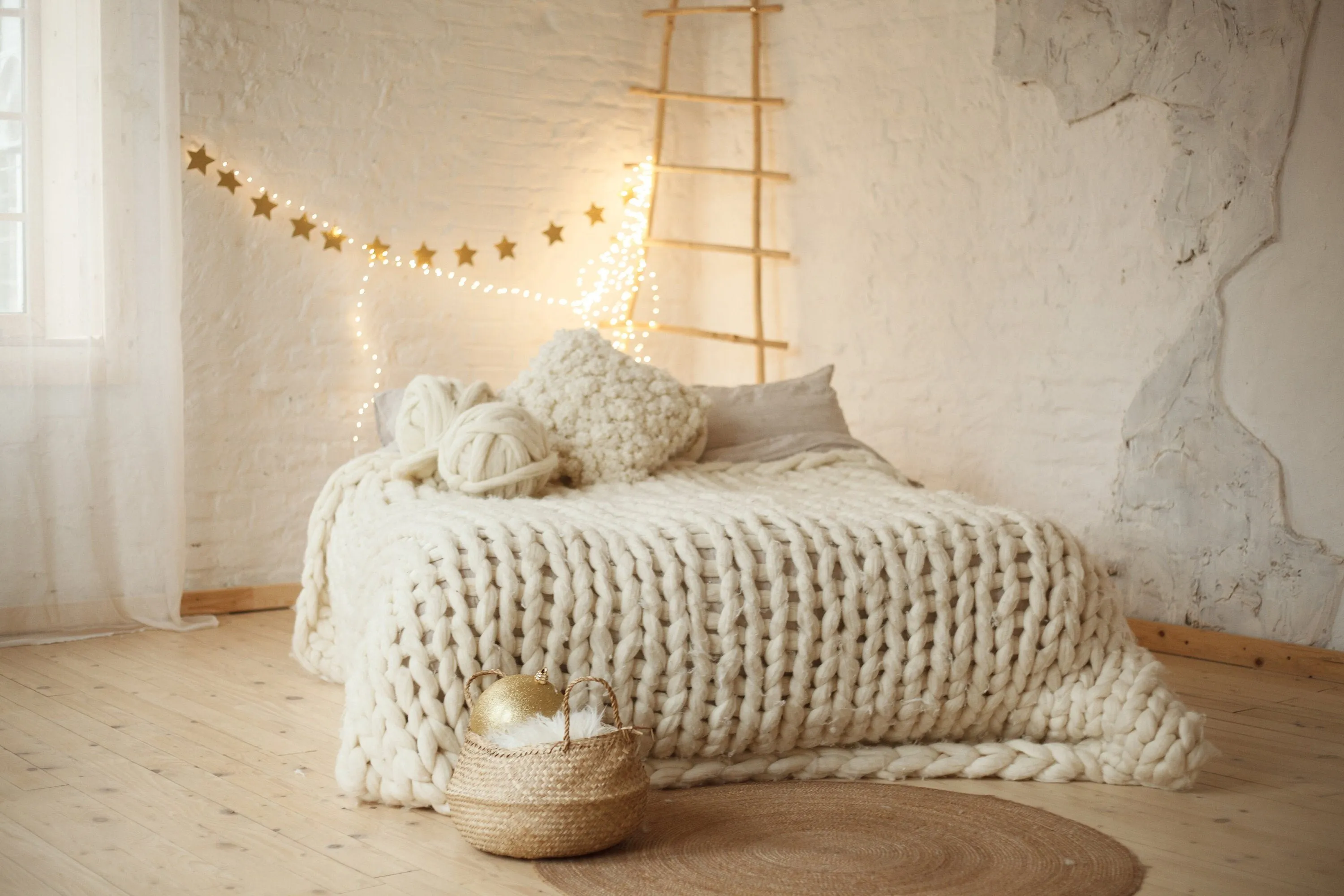 King Chunky Knit Blanket 100" x 116" Chunky Knit Merino Blanket, Wool Knit Blanket, King Knit Blanket ON SALE for a Limited Time!
