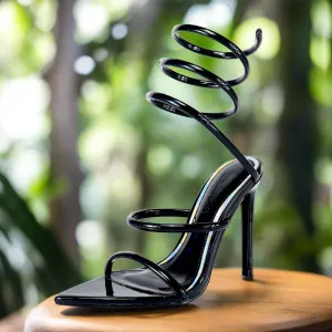 LAURENT-70 Black Faux Leather