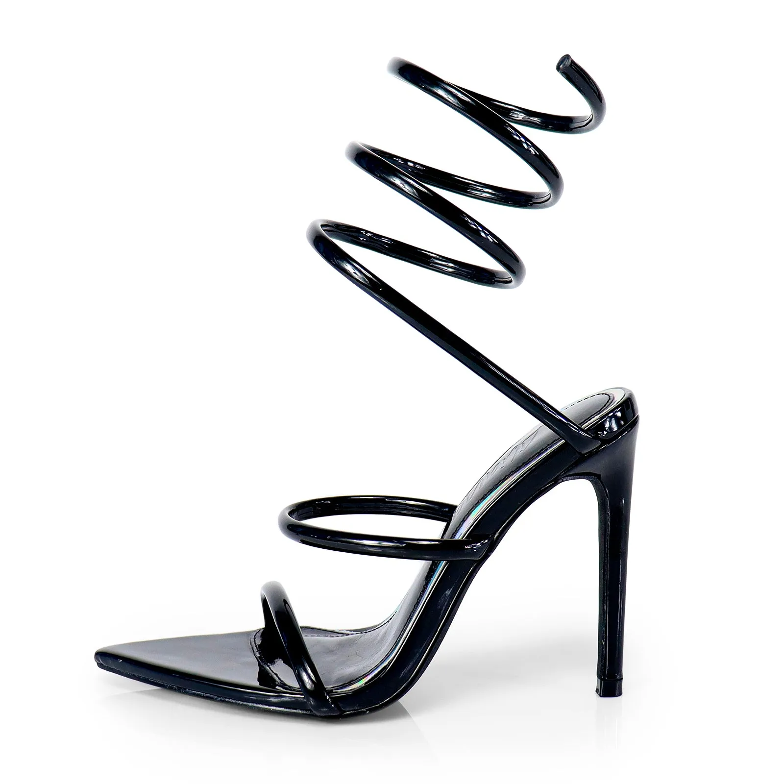 LAURENT-70 Black Faux Leather