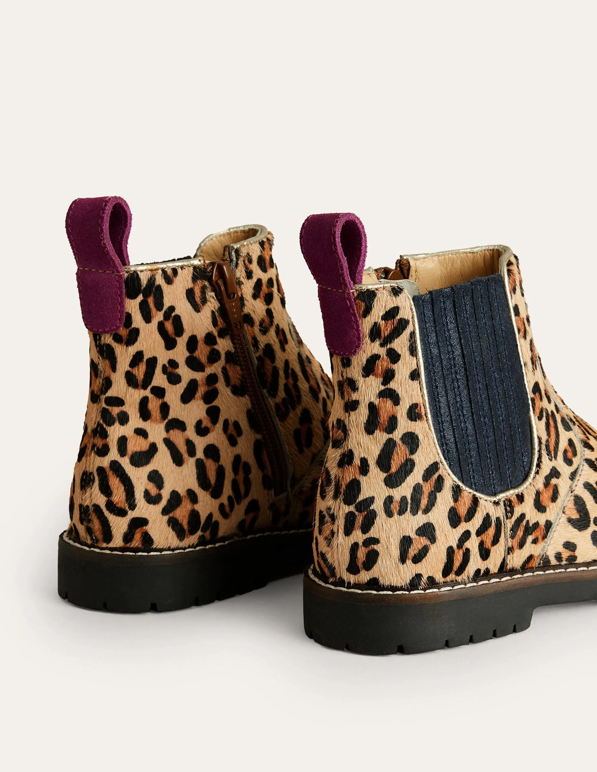 Leather Chelsea Boots-Leopard
