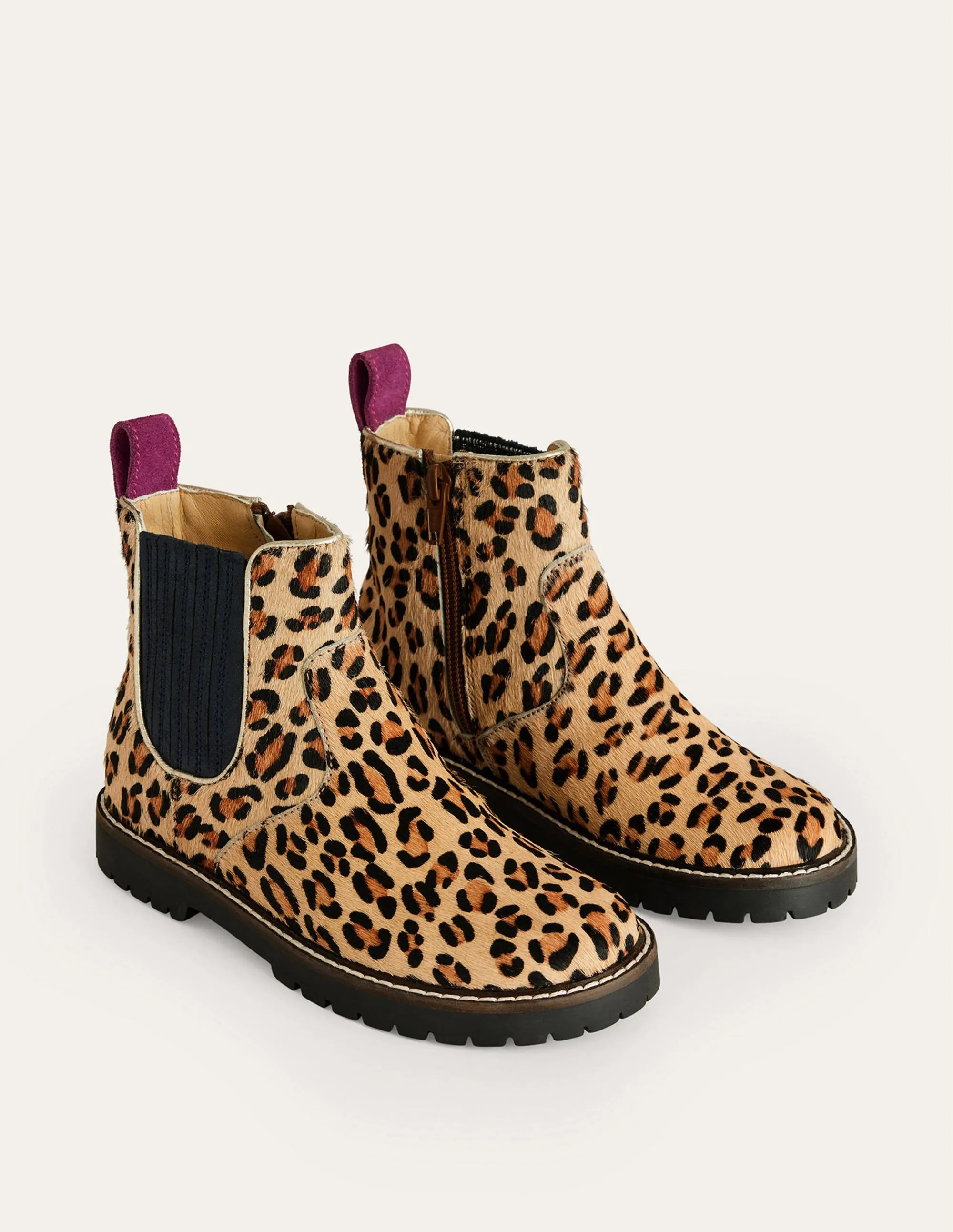 Leather Chelsea Boots-Leopard