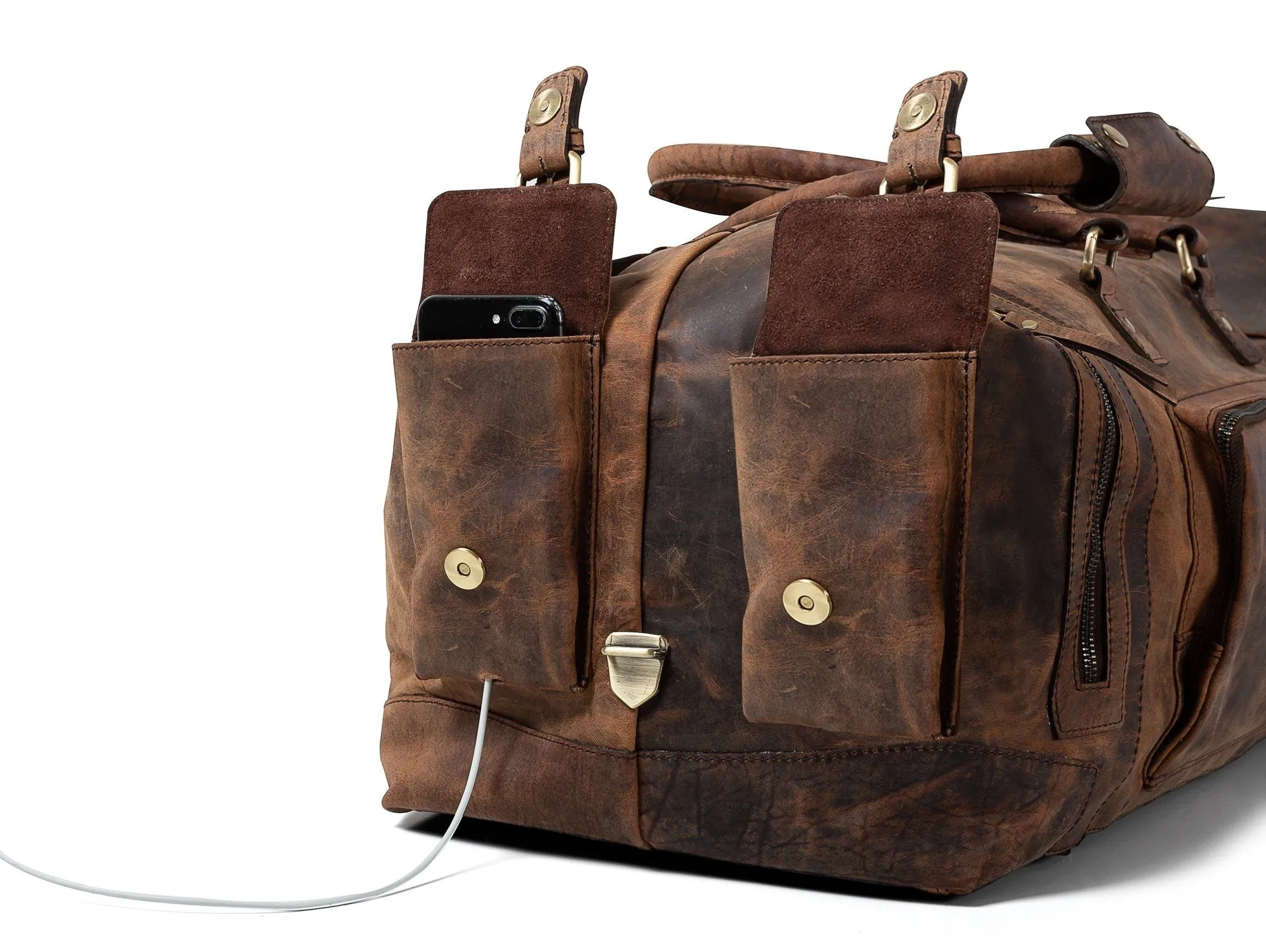 Leather Duffle Bag - ORLANDO