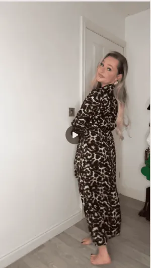 Leopard Print Wrap Dress
