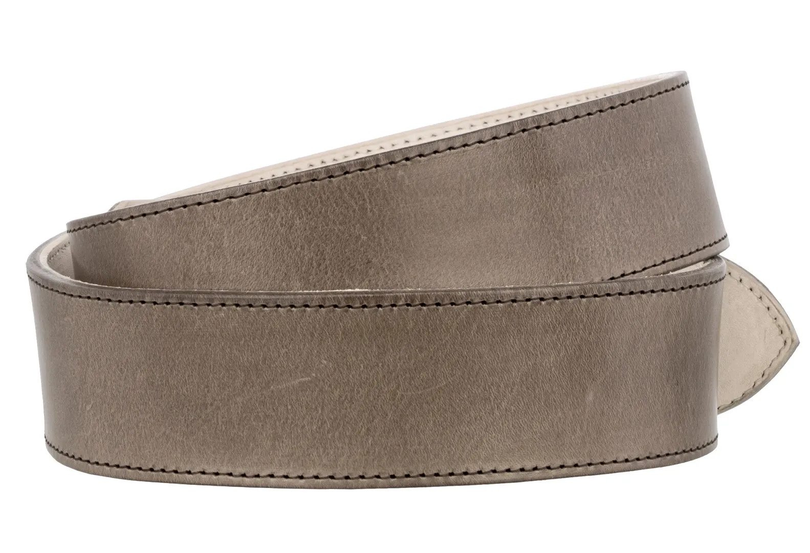 Light Brown Western Cowboy Belt Classic Solid Leather - Rodeo Buckle