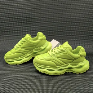 Men Minimalist Leather Casual Chunky Sneakers
