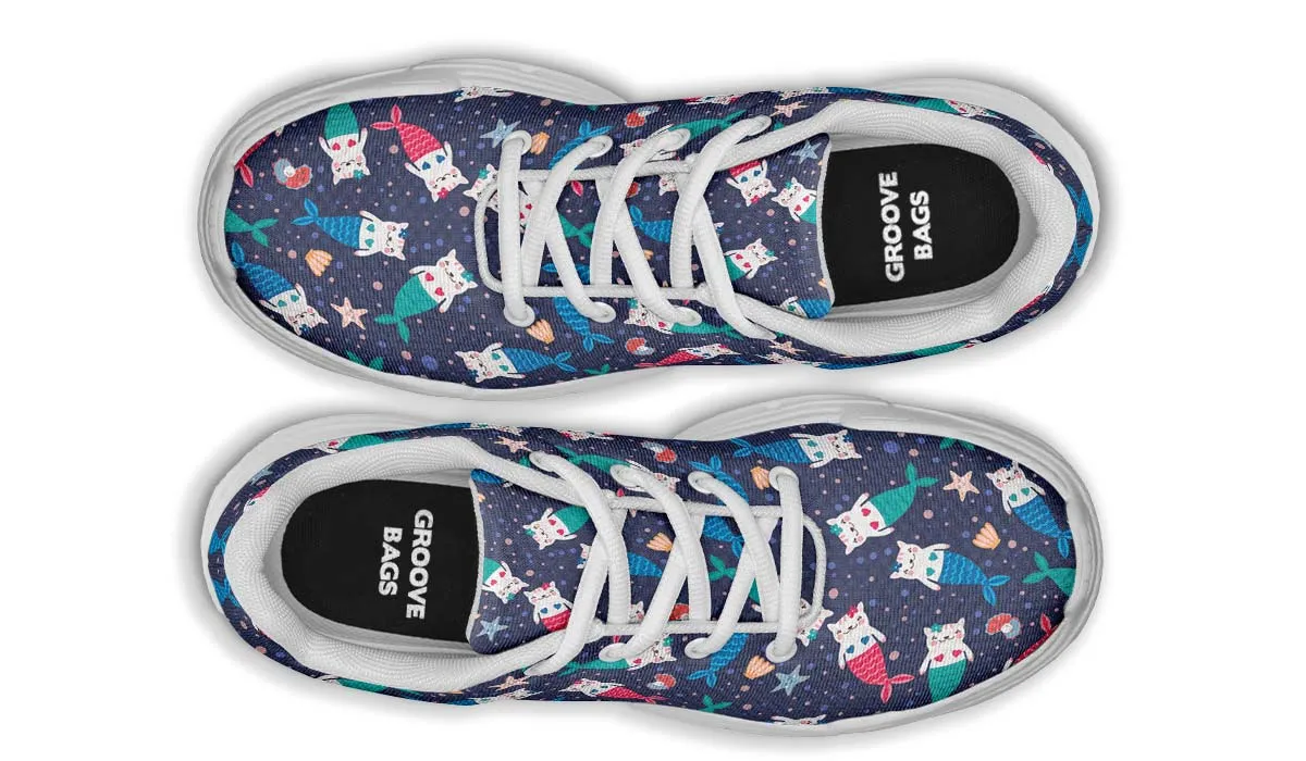 Mermaid Cat Chunky Sneakers