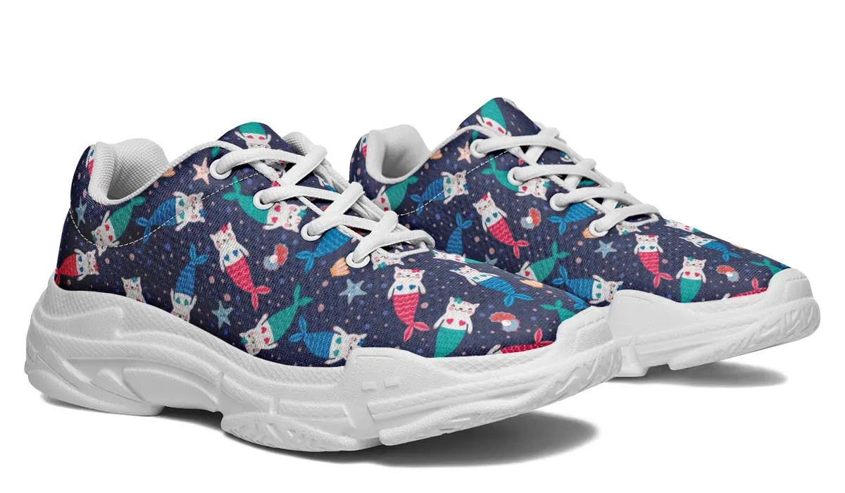 Mermaid Cat Chunky Sneakers
