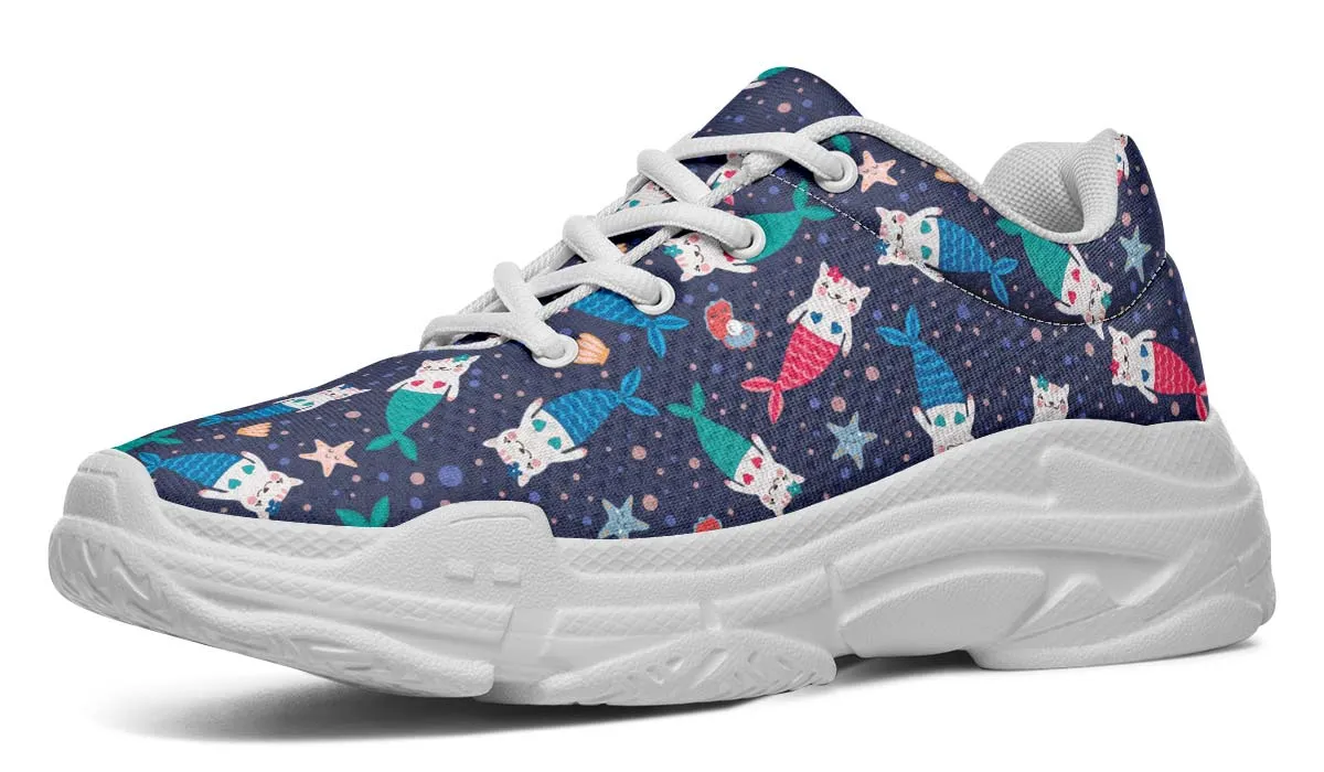 Mermaid Cat Chunky Sneakers