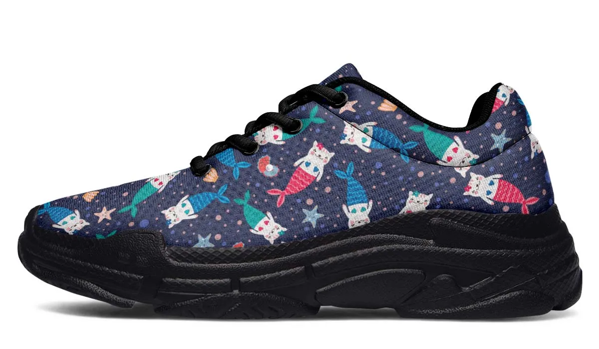 Mermaid Cat Chunky Sneakers