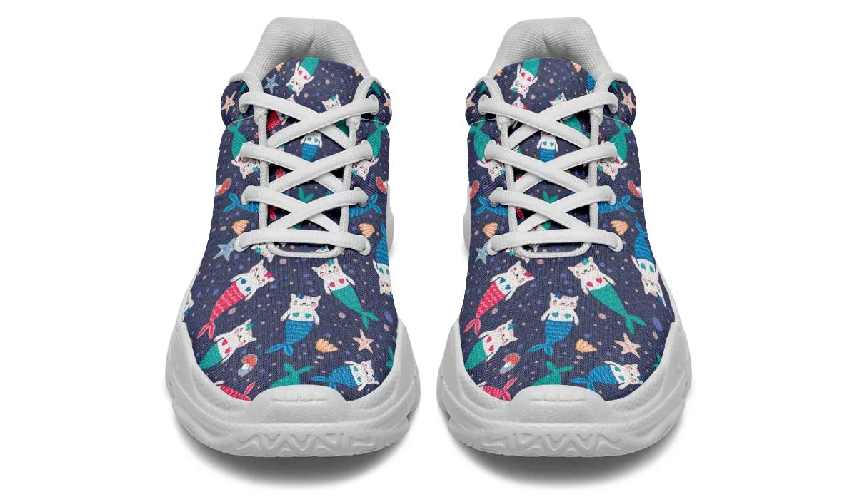 Mermaid Cat Chunky Sneakers