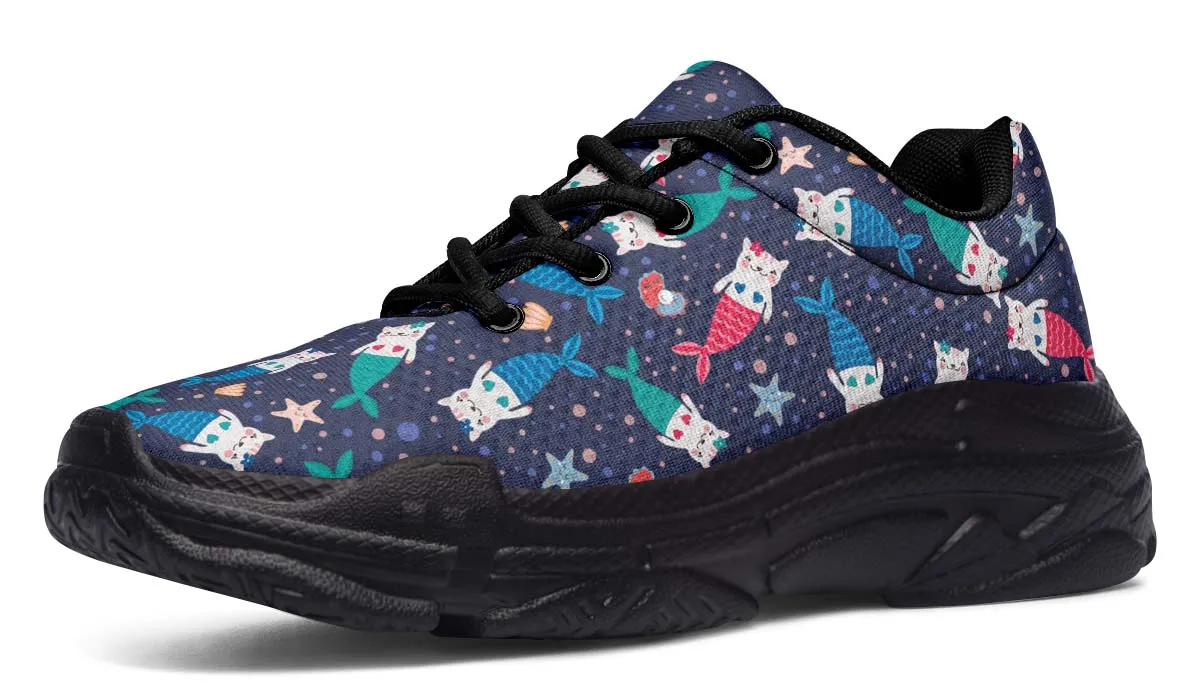 Mermaid Cat Chunky Sneakers