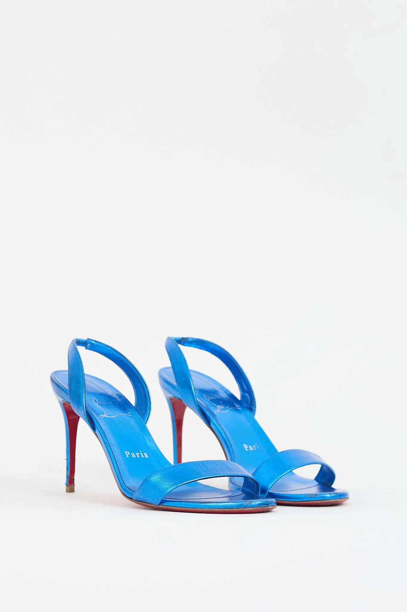 Metallic Blue O Marylin Heel