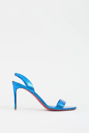 Metallic Blue O Marylin Heel