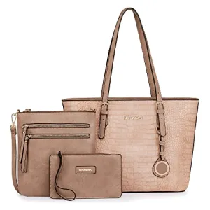 Montana West Totes Large Purse Shoulder Handbag with Wallet Set for Women 3 Pcs MWC3-G053PK2
