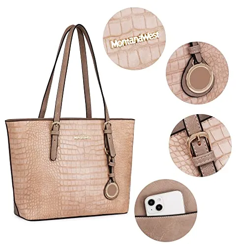 Montana West Totes Large Purse Shoulder Handbag with Wallet Set for Women 3 Pcs MWC3-G053PK2