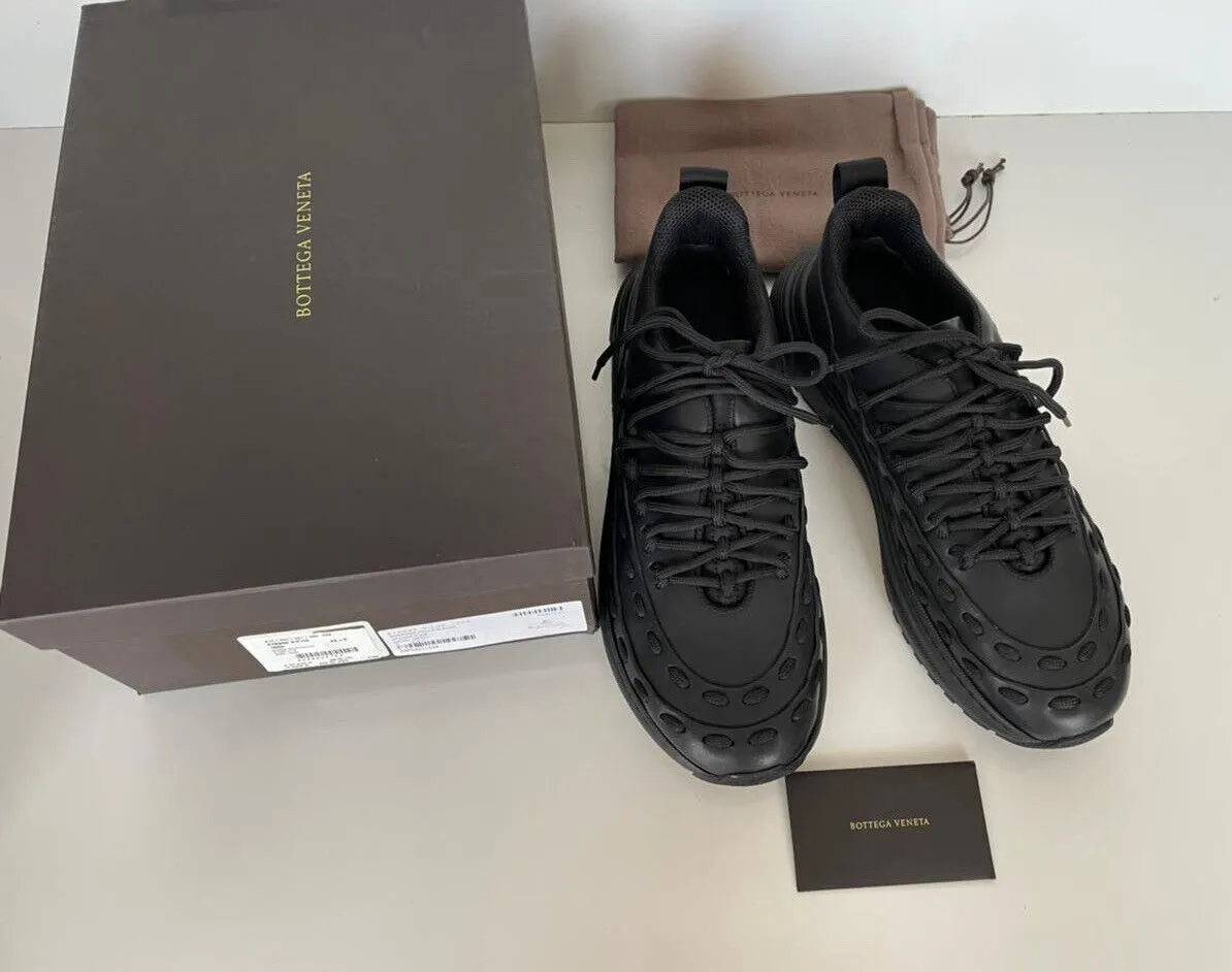 NIB $950 Bottega Veneta Mens Leather Black Sneakers 7.5 US (40.5) 578305 1000