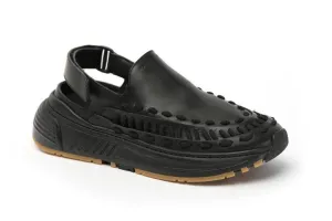 NIB $950 Bottega Veneta Mens Leather Black Sneakers Sandals 11 US (44 Eu) 578304