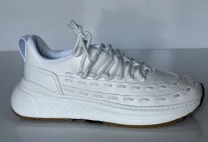 NIB $950 Bottega Veneta Mens Leather White Sneakers 12.5 US (45.5) 578305 9000