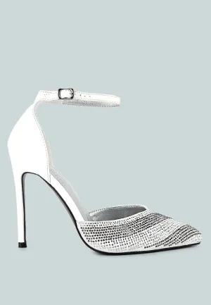 Nobles Rhinestone Patterned Stiletto Sandals