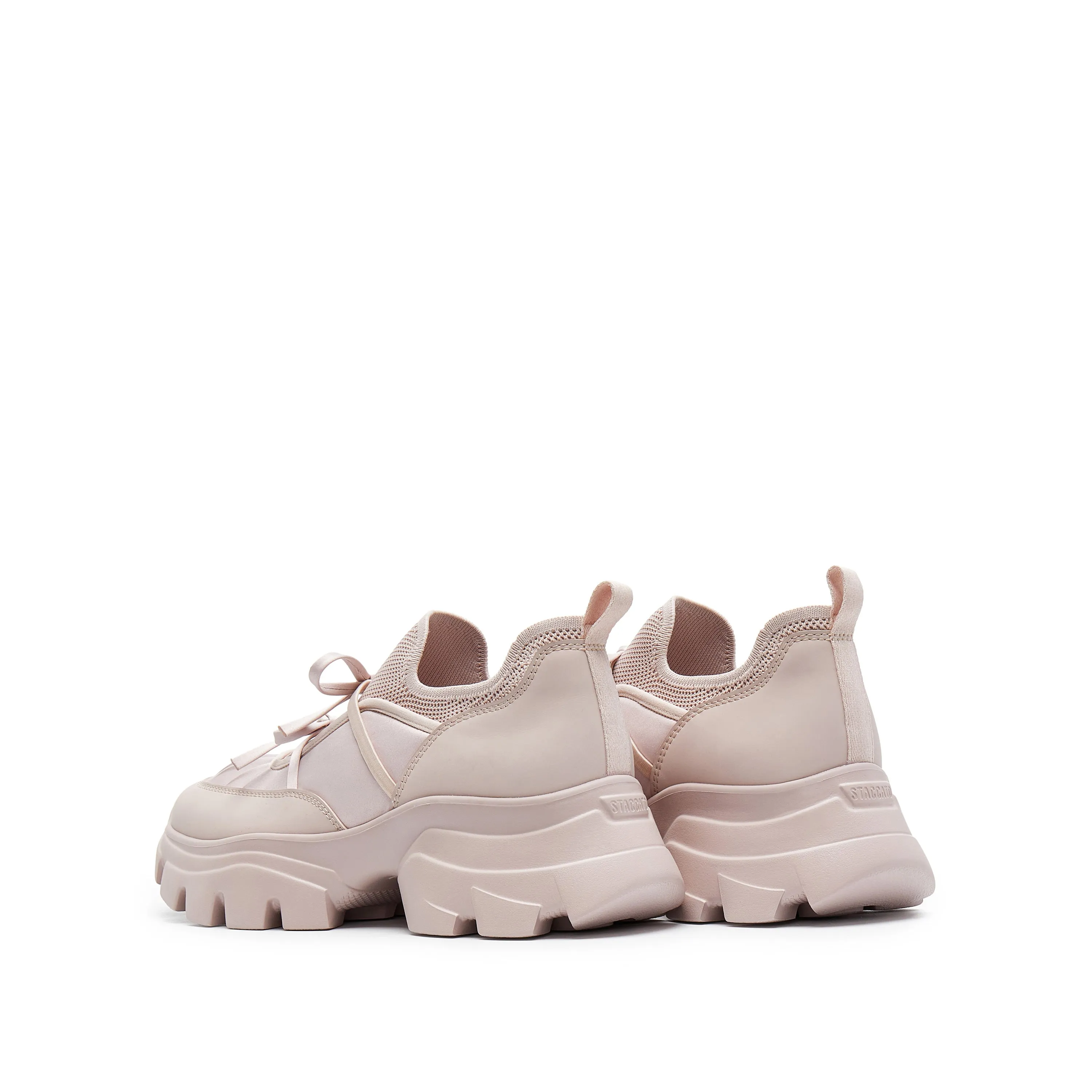 Pastel Bows Satin Chunky Sneakers