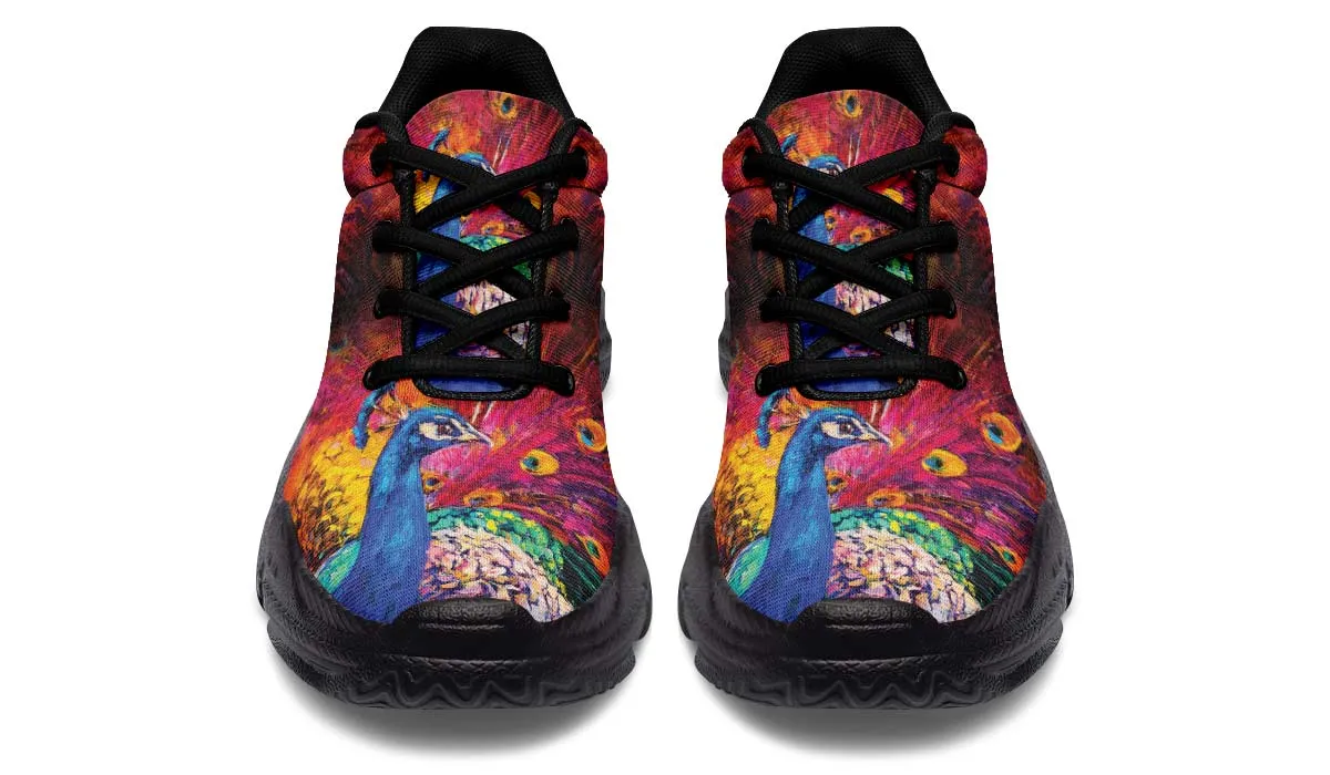 Peacock Painting Chunky Sneakers