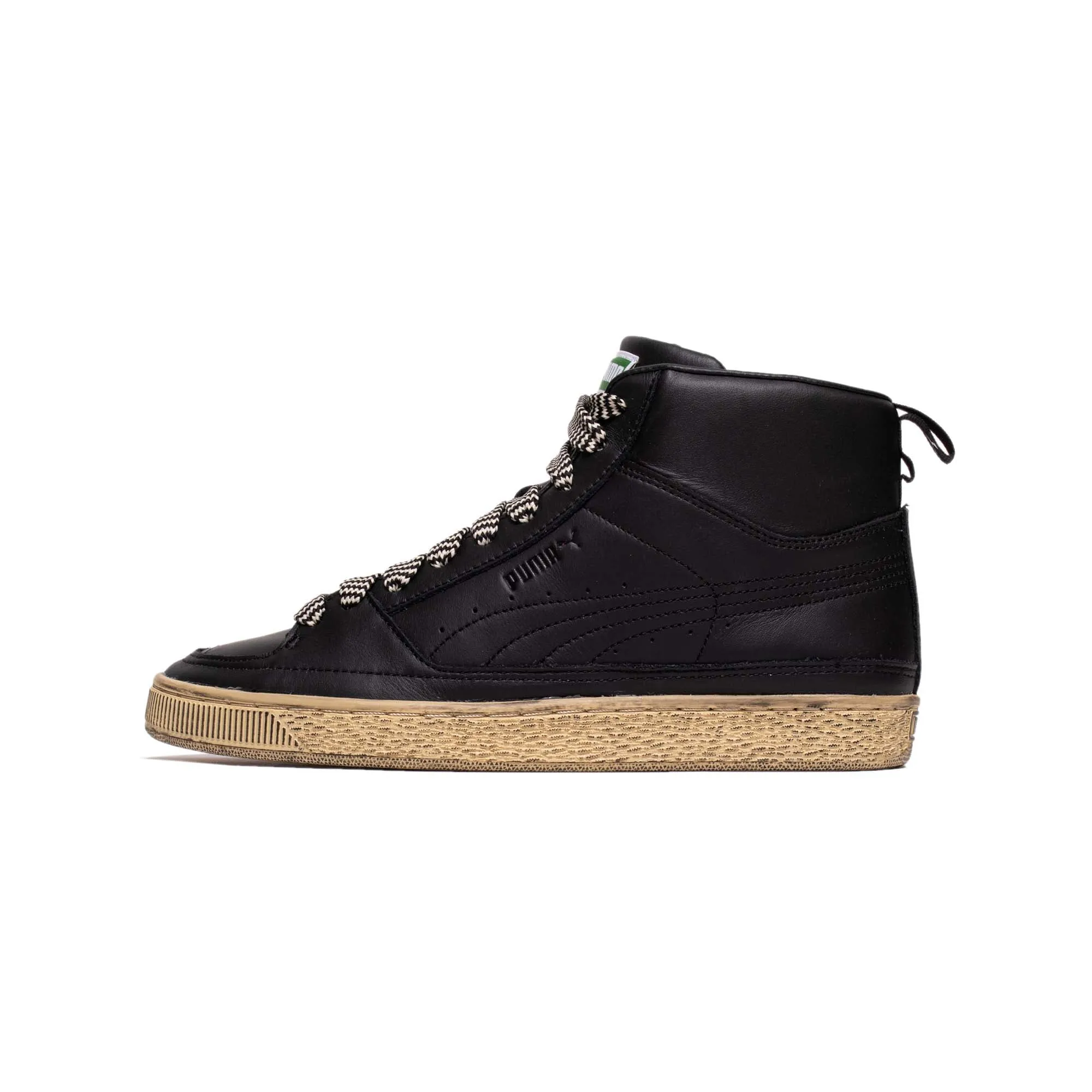 Puma Mens Suede Mid Rhuigi Shoes 'Black'