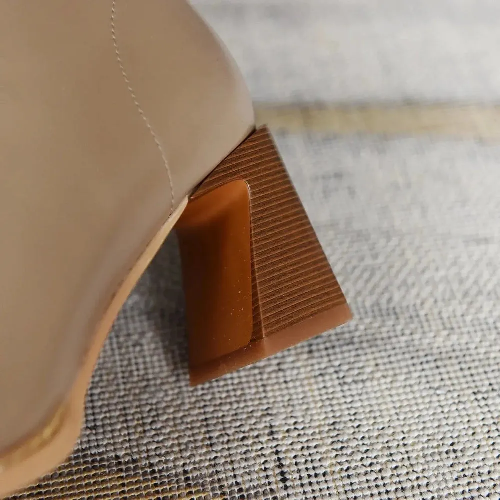 Ranya Chelsea Leather Brown ankle boots