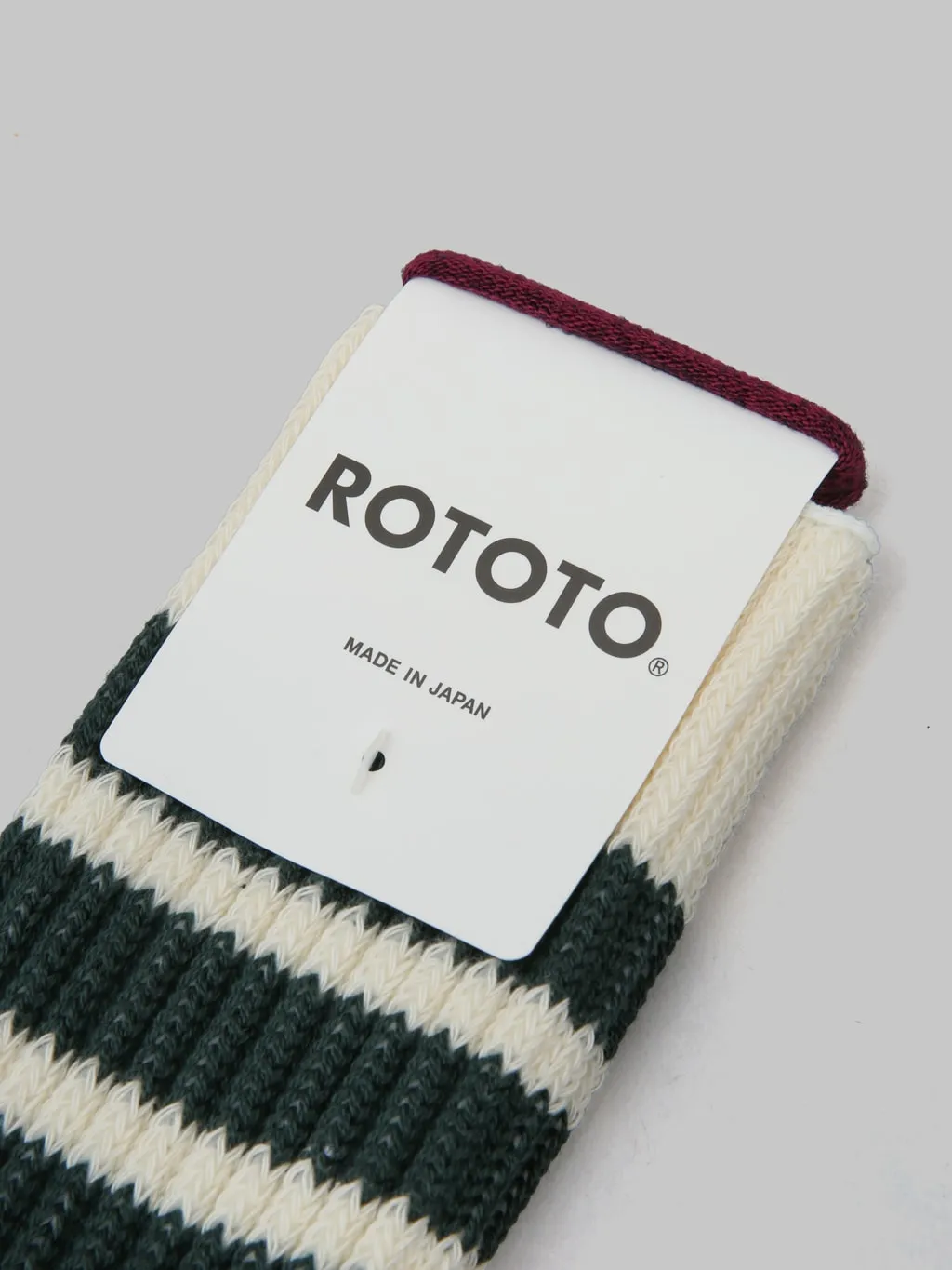 ROTOTO Coarse Ribbed Oldschool Crew Socks Dark Green