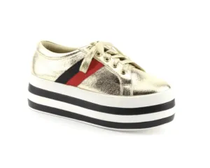 Sneakers Platform Fashion Style Gold