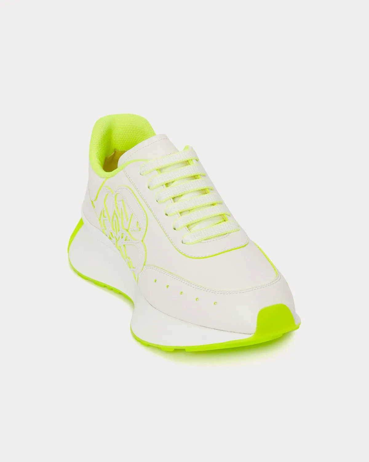 Sprint Runner White / Acid Yellow Low Top Sneakers