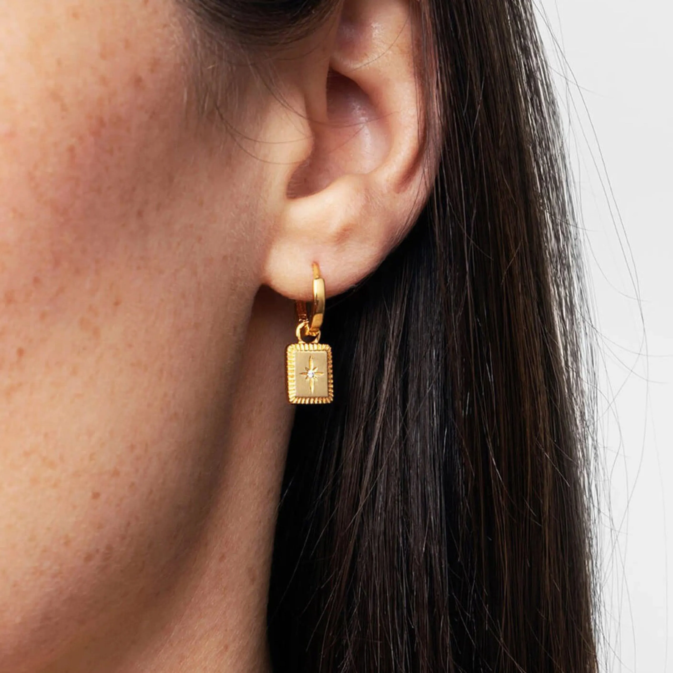 Star Huggie Hoops