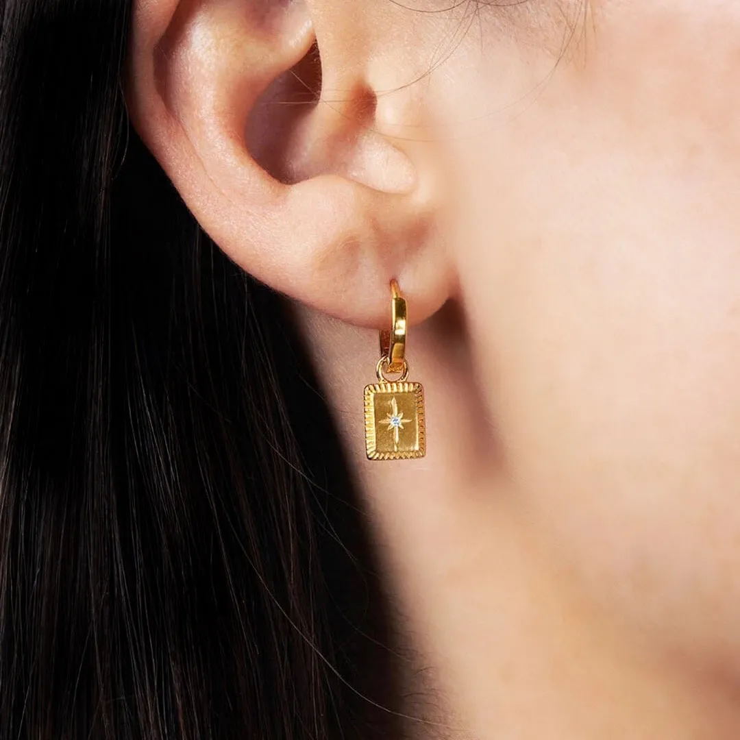 Star Huggie Hoops