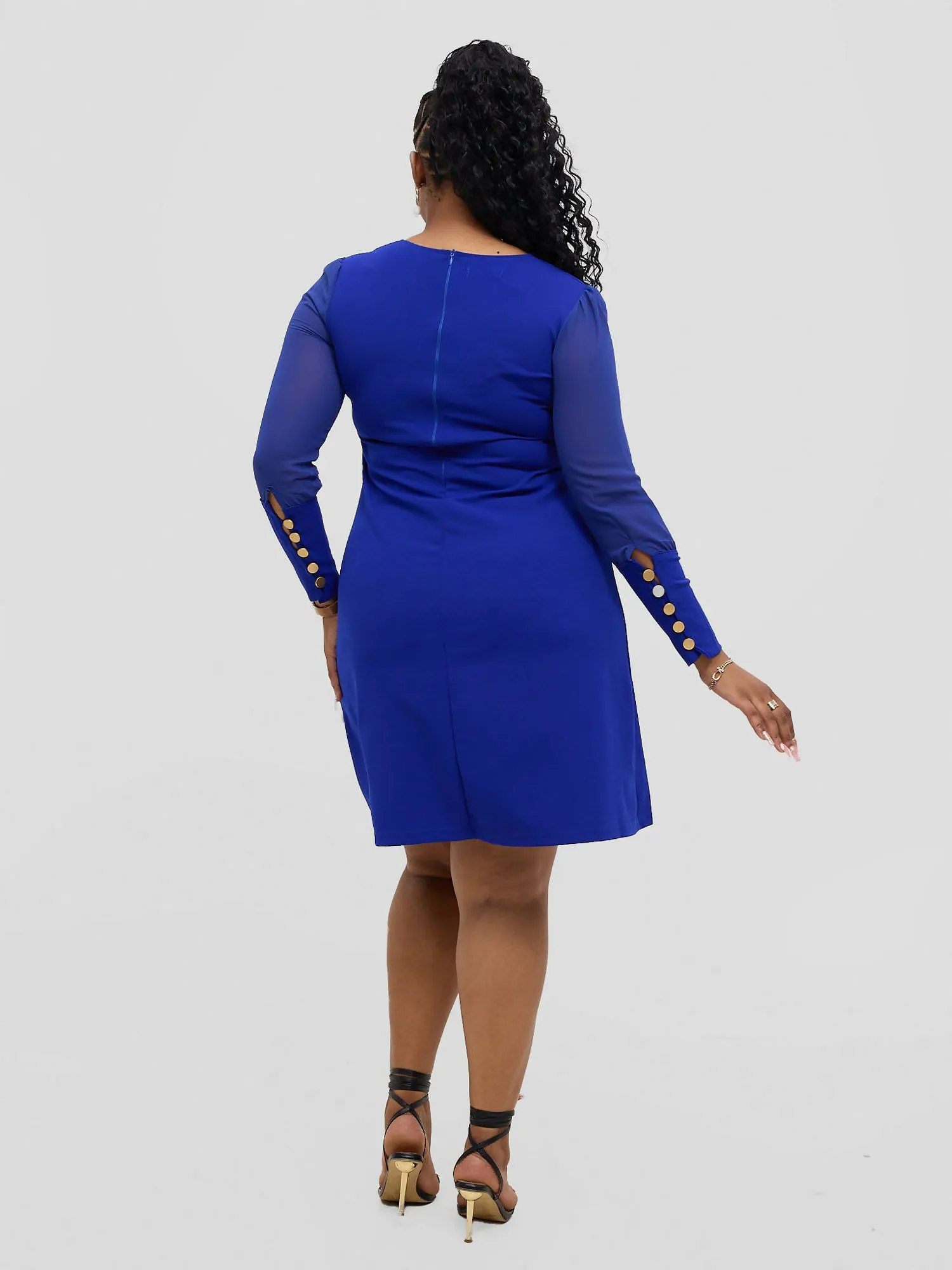 Stylish Sisters Official Casual Shift Dress - Royal Blue
