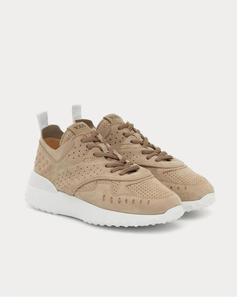 Suede Beige Scuro Low Top Sneakers