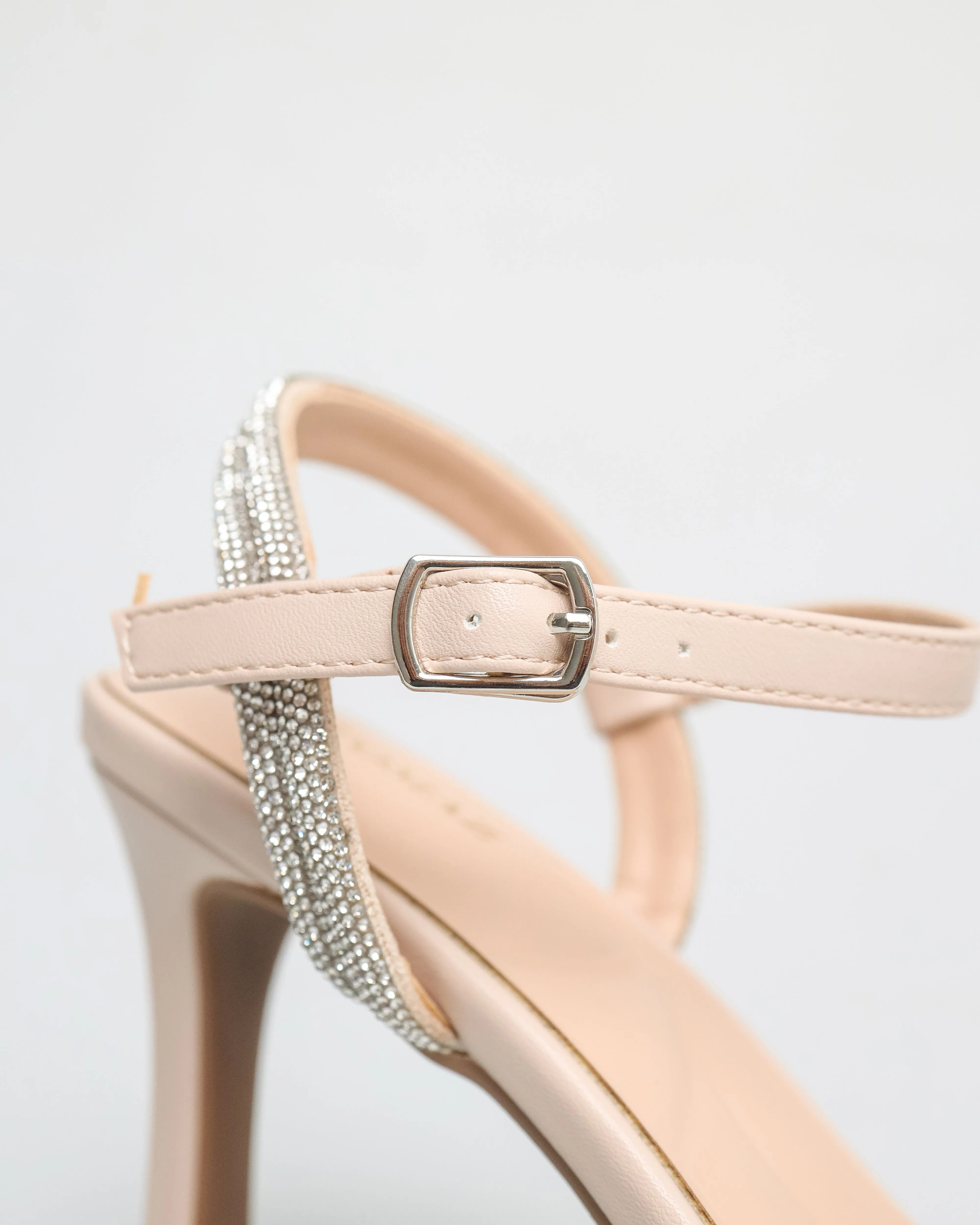 Tomaz NN179 Ladies Rhinestones Strappy Heels (Beige)