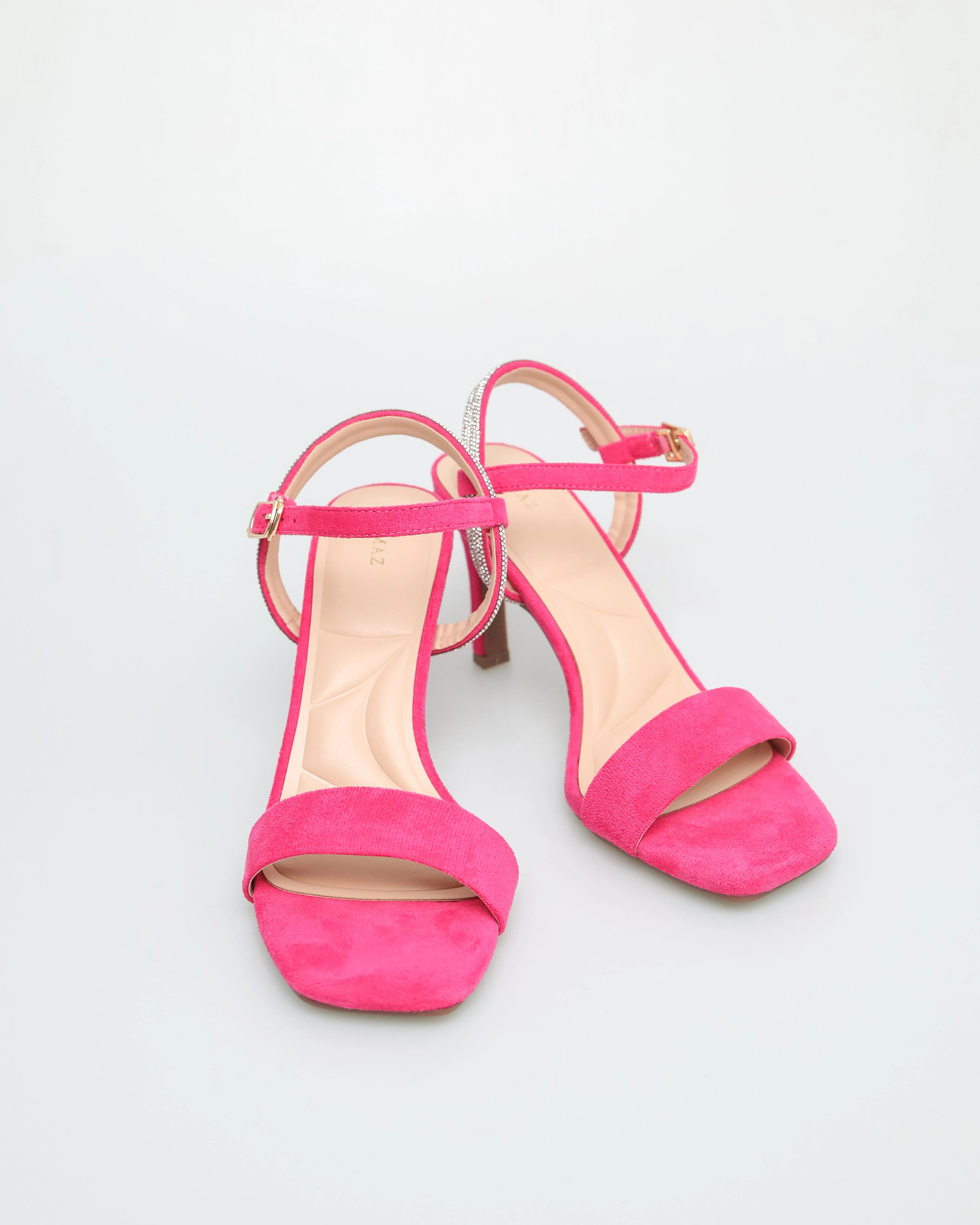 Tomaz NN299 Ladies Glitter Slingbacks Heels (Pink)