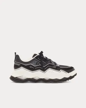 Wave Chunky Black / White Low Top Sneakers
