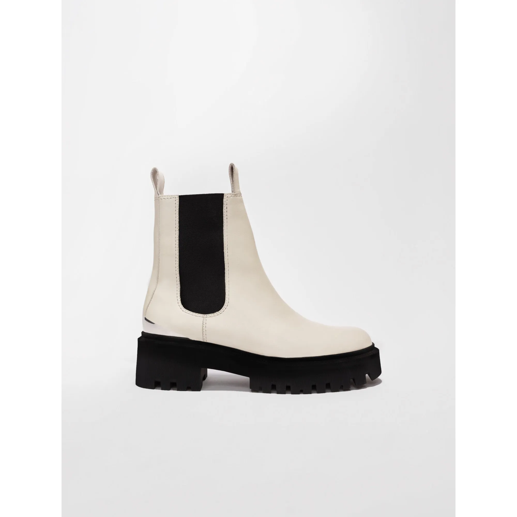 Women Platform Chelsea Boots - Ecru