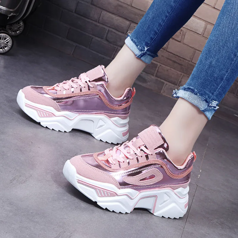 Women Platform Chunky Sneakers - Women's shoes
