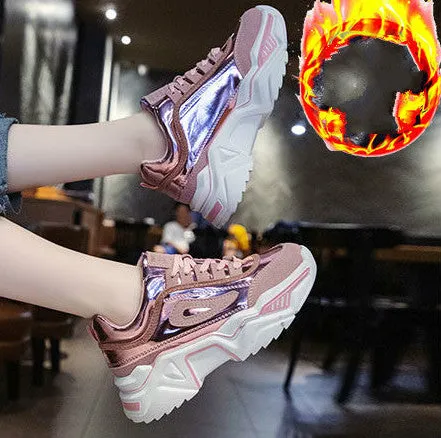 Women Platform Chunky Sneakers - Women's shoes