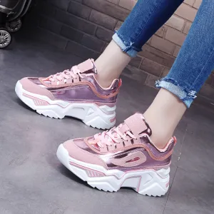 Women Platform Chunky Sneakers - Women's shoes