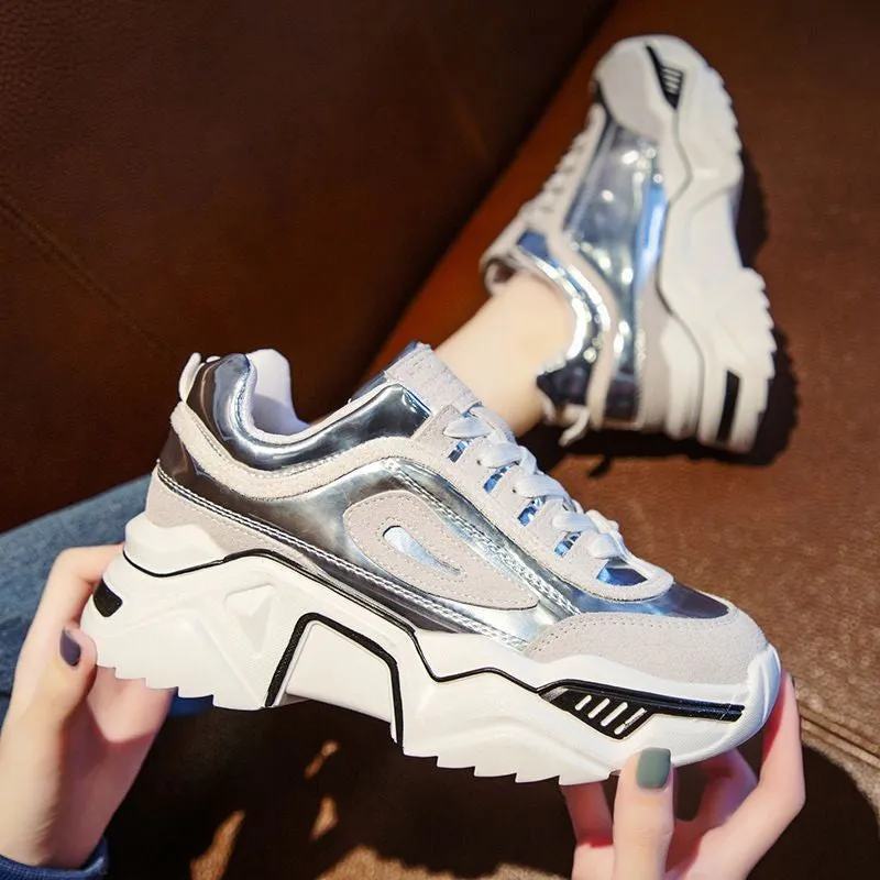Women Platform Chunky Sneakers - Women's shoes