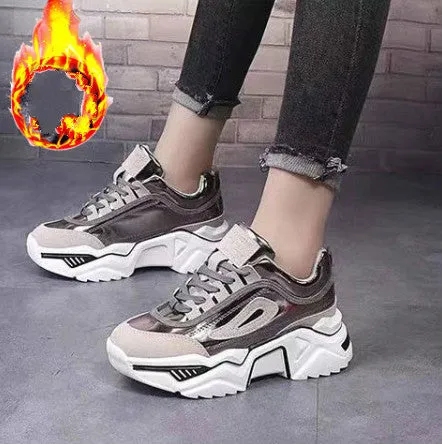 Women Platform Chunky Sneakers - Women's shoes