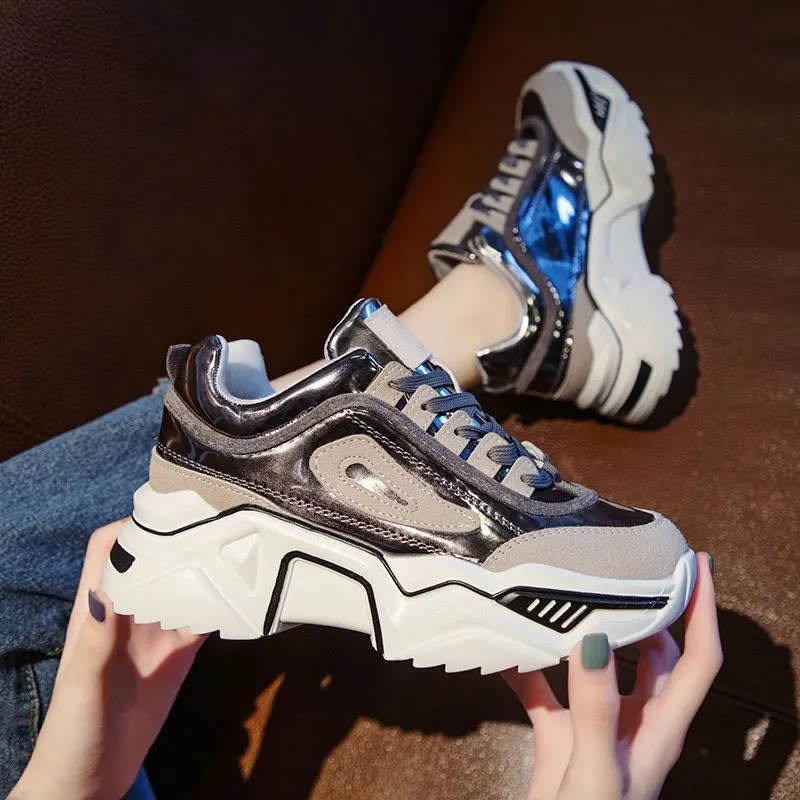 Women Platform Chunky Sneakers - Women's shoes